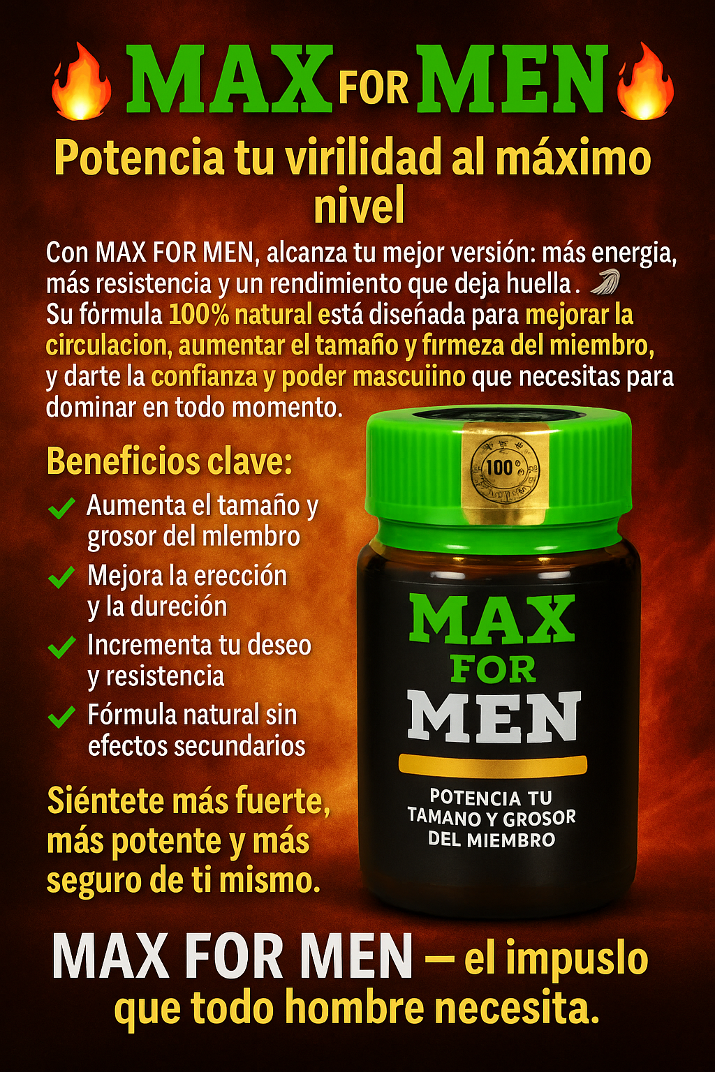 🔥MAX for MEN - Potenciador de Miembro💥