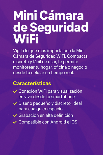📷 Mini Cámara de Seguridad WiFi