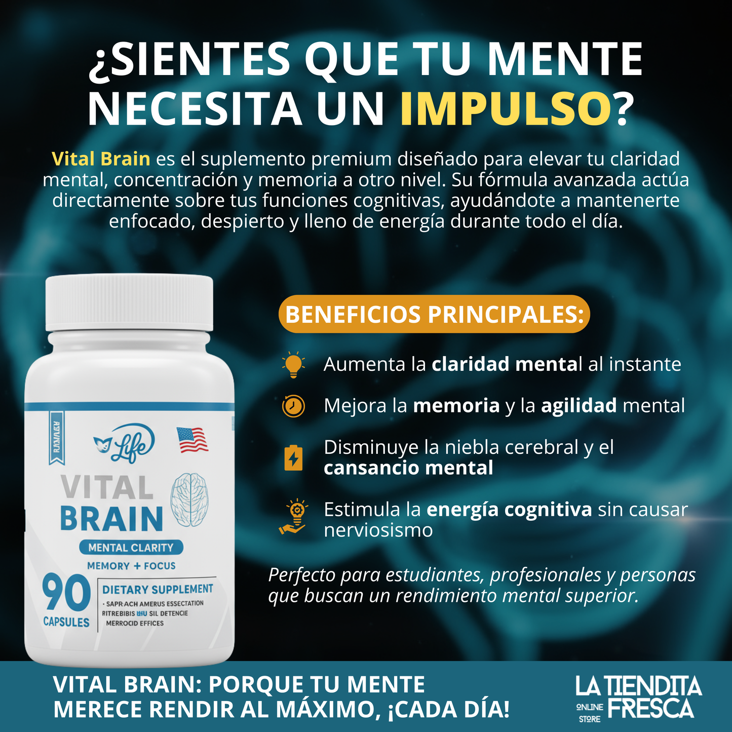 🧠 VITAL BRAIN – Claridad mental, memoria y enfoque al máximo