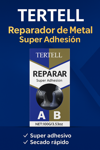 🔧 Pegamento Reparador de Metal TERTELL 5 en 1 – Super Adhesión y Secado Rápido