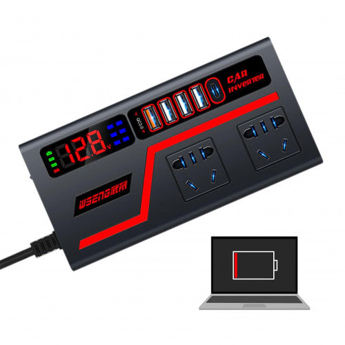 ⚡🔌 Inversor de Corriente para Carro con Puertos USB y Tomacorrientes 🔌⚡